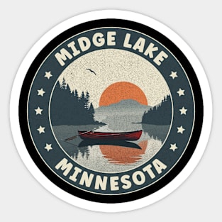 Midge Lake Minnesota Sunset Sticker